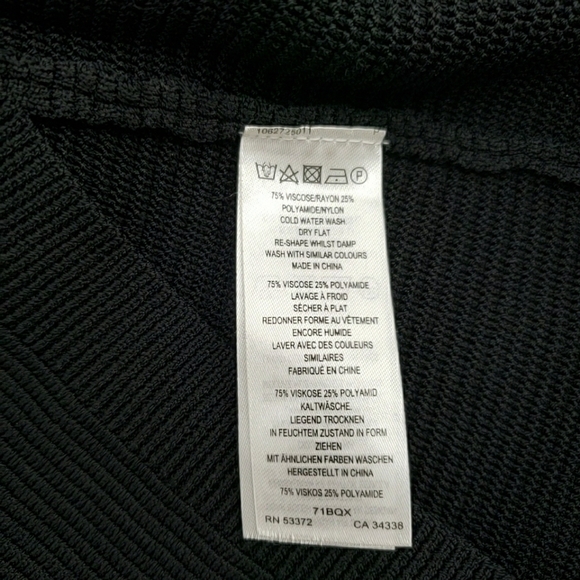 French Connection Black Bodycon Sheer Top Mini Dress - Picture 10 of 12